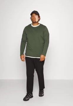 Pier One 2 Pack - Long Sleeved Top - Dark Green/Dark Blue