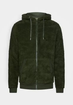 Pier One Borg Zip-Up Jacket - Fleece Jacket - Dark Green