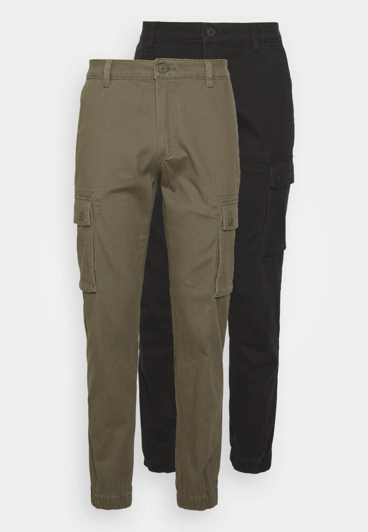 2 Pack - Cargo Trousers - Olive/Black