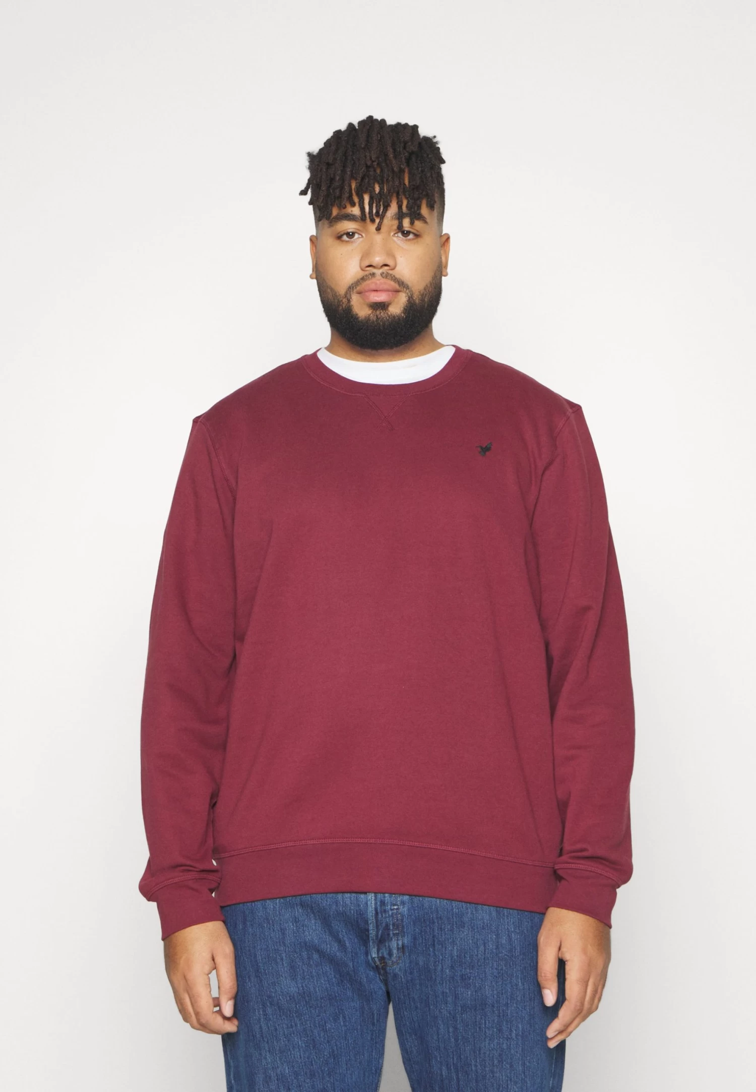 Plus Size 2 Pack - Sweatshirt - Dark Blue/Bordeaux