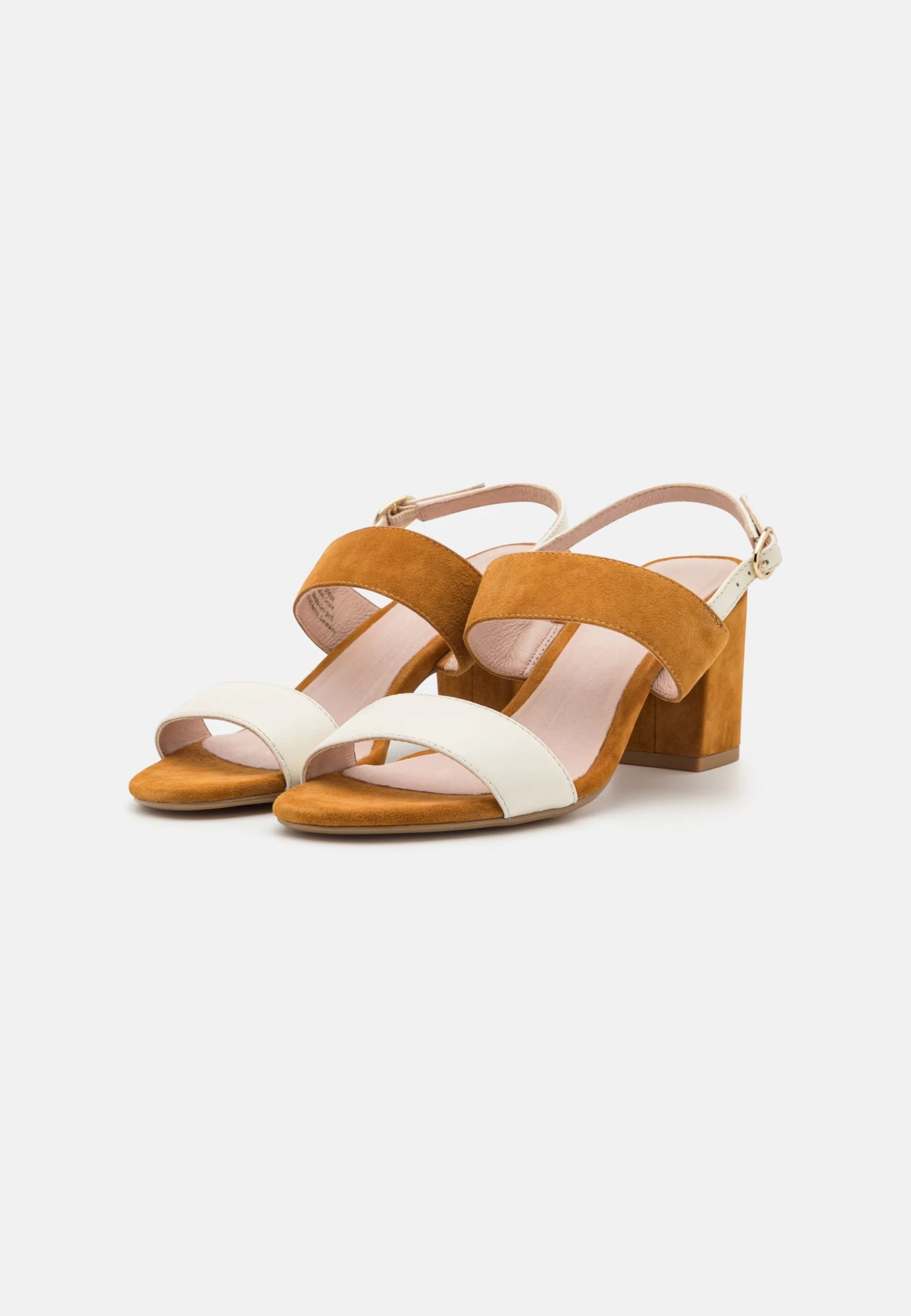 Leather- Sandals - White/Cognac