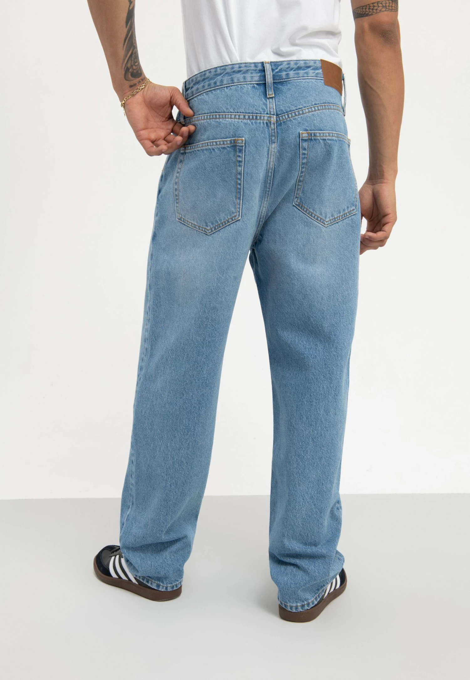 Relaxed Fit Jeans - Dark Blue Denim