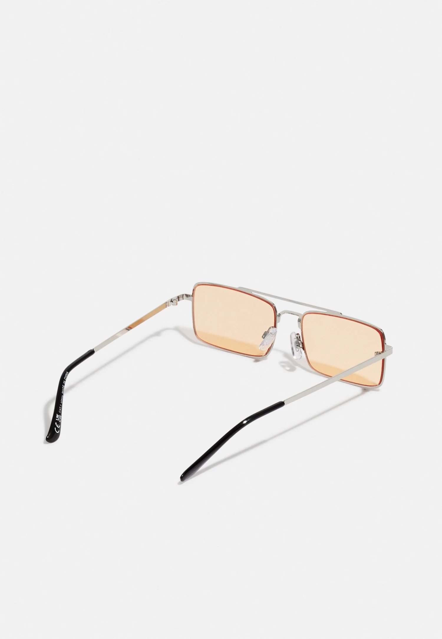 Unisex - Sunglasses - Silver-Coloured, Orange