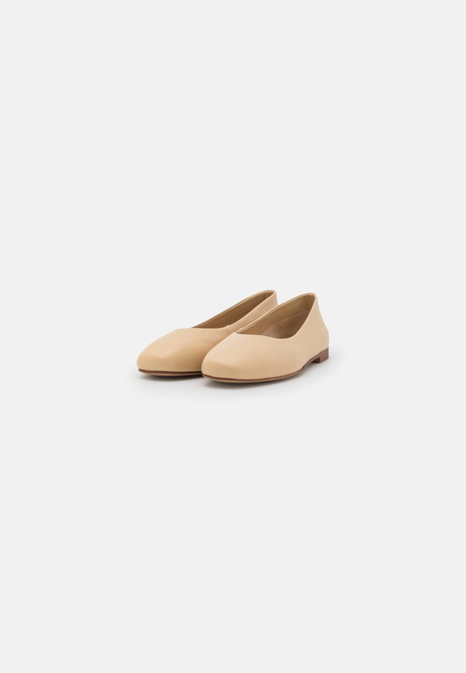 Leather- Ballet Pumps - Beige