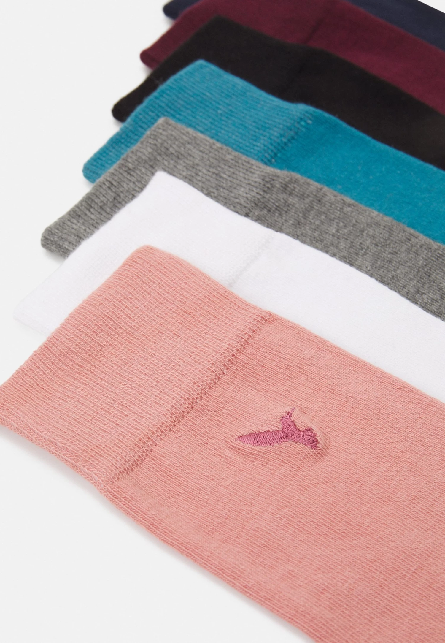 7 Pack - Socks - Pink/White/Grey