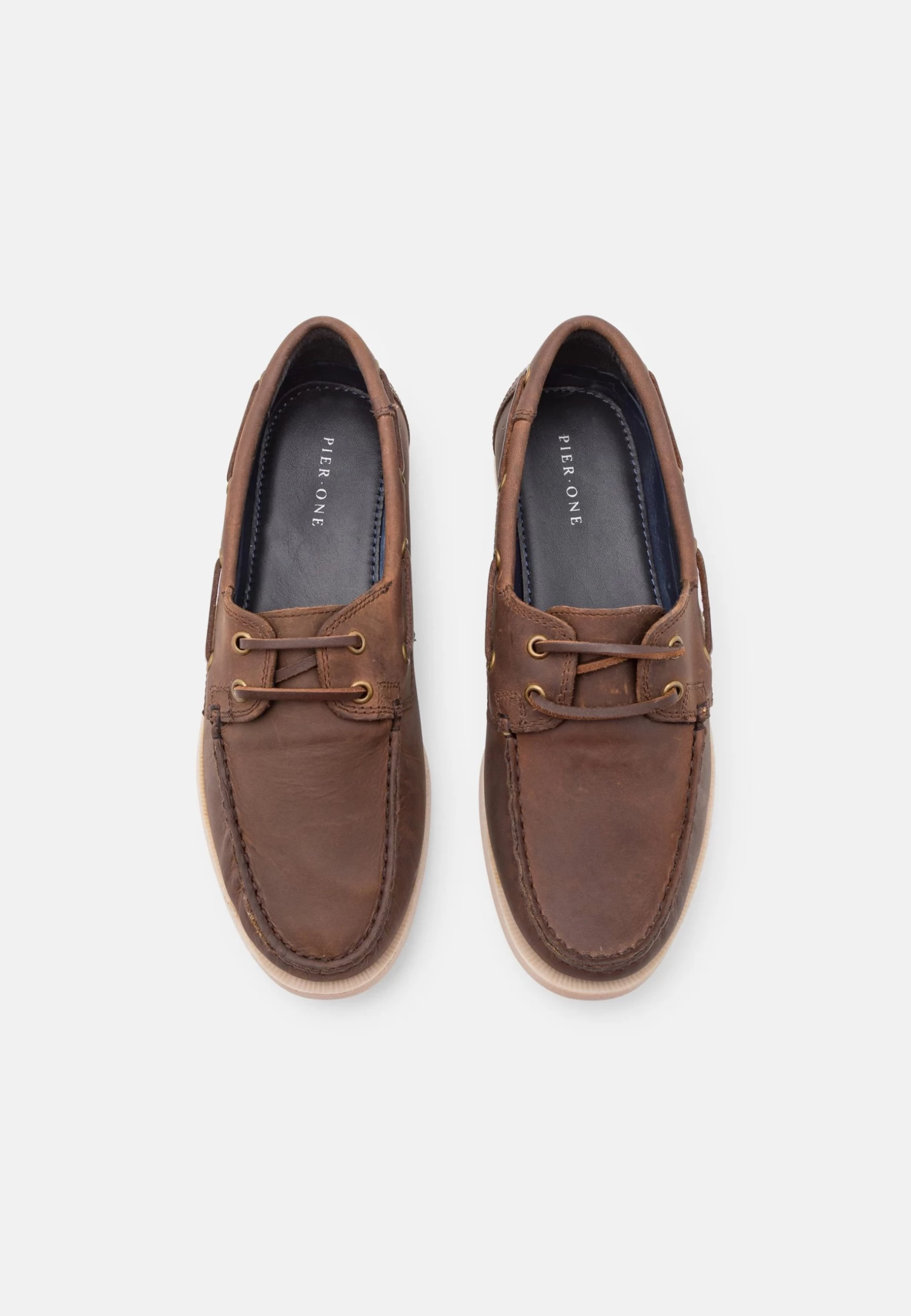 Leather Unisex - Boat Shoes - Brown