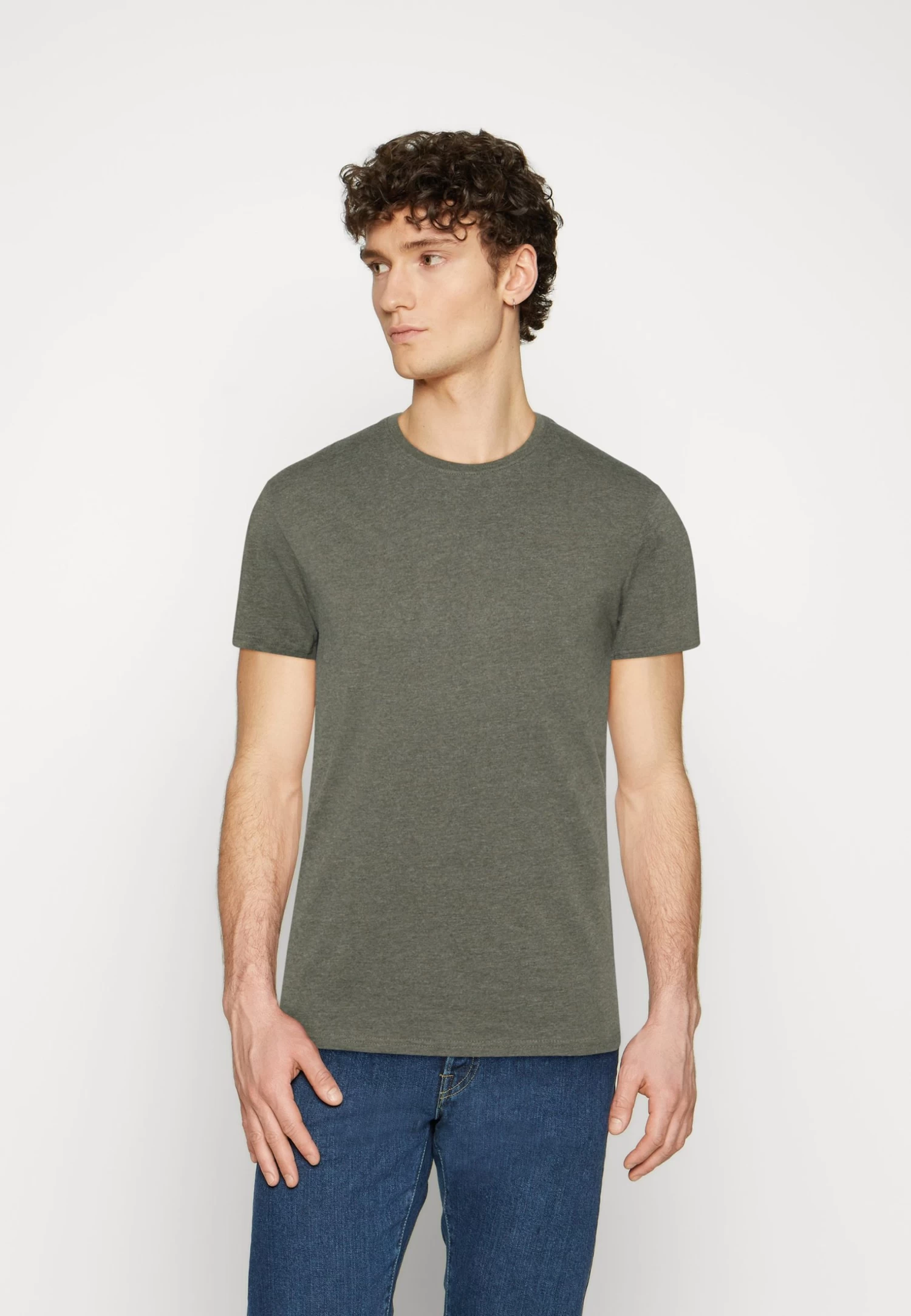 3 Pack - Basic T-Shirt - Brown/Beige/Light Blue