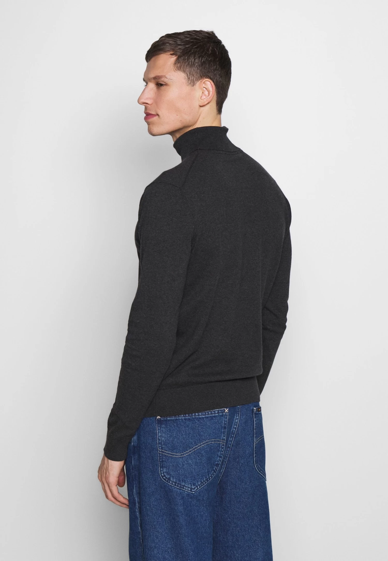 2 Pack - Basic Turtleneck - Jumper - Black/Mottled Dark Grey