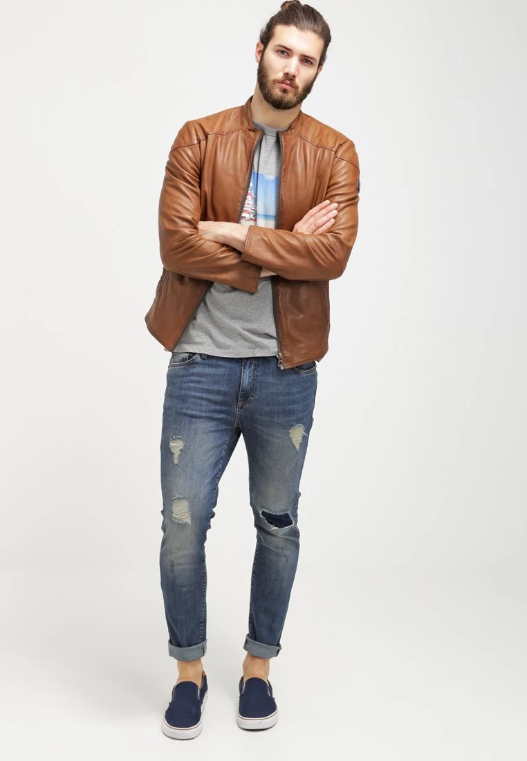 Slim Fit Jeans - Destroyed Denim