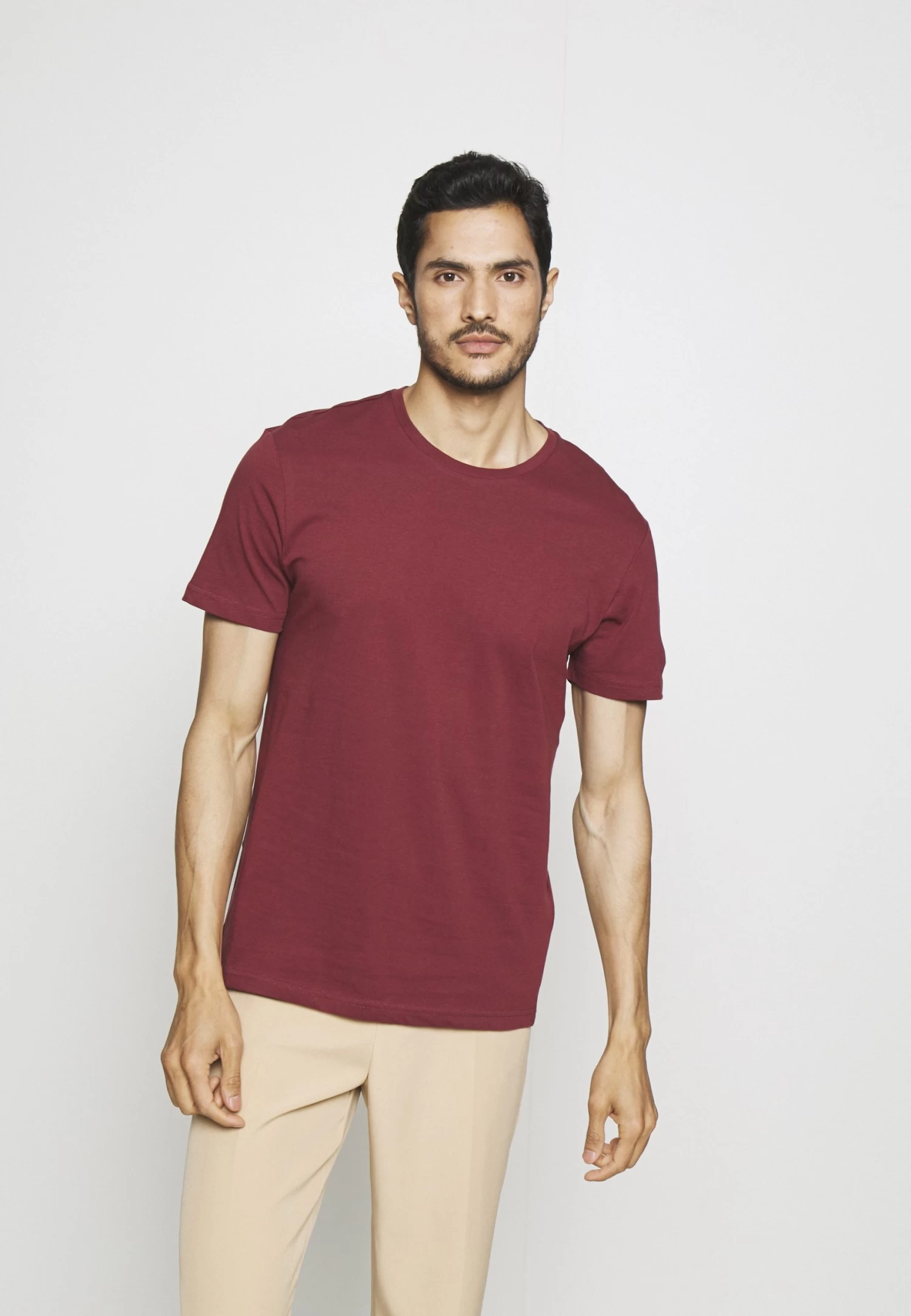5 Pack - Basic T-Shirt - White/Black/Bordeaux