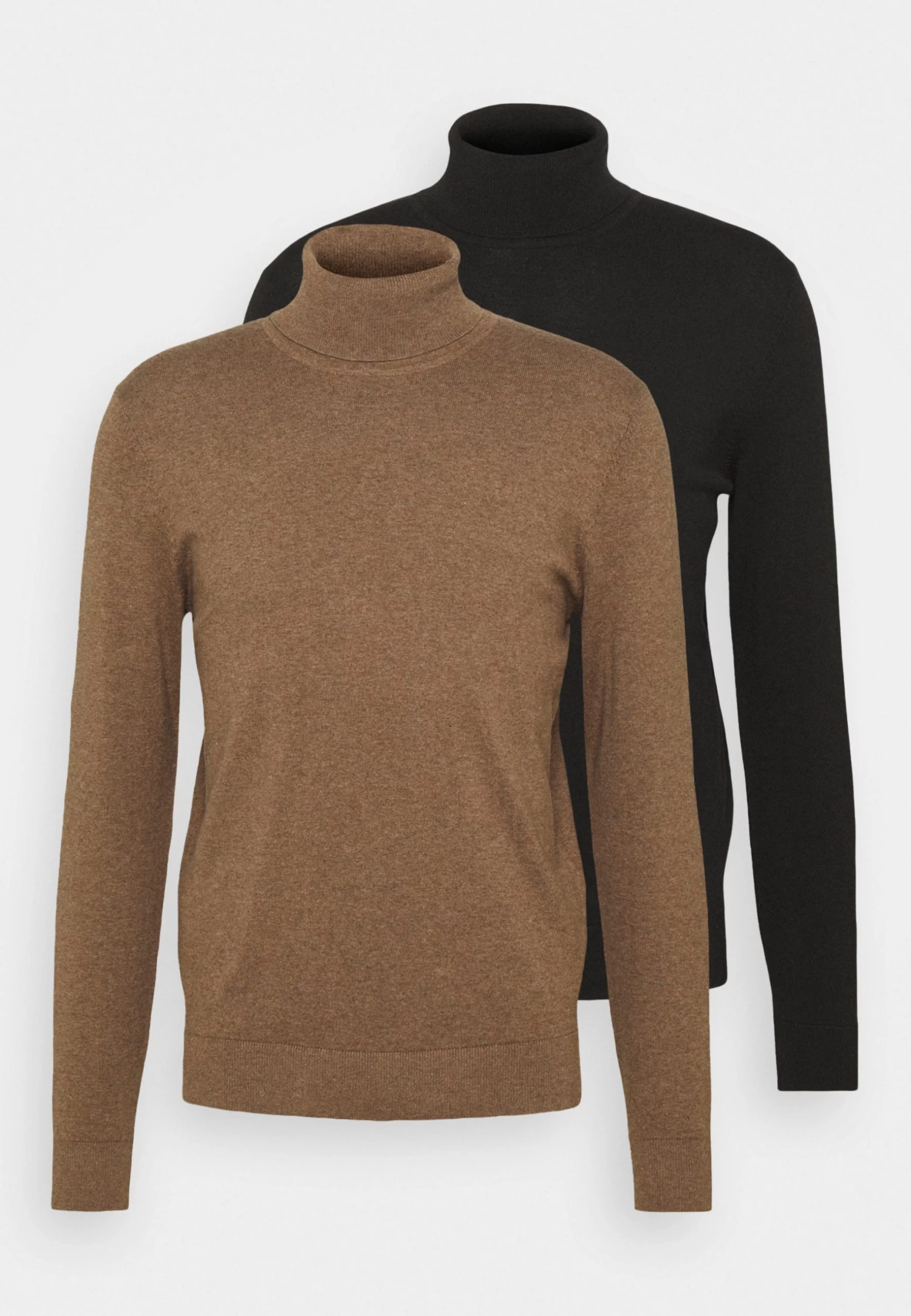 2 Pack - Basic Turtleneck - Jumper - Black/Mottled Brown