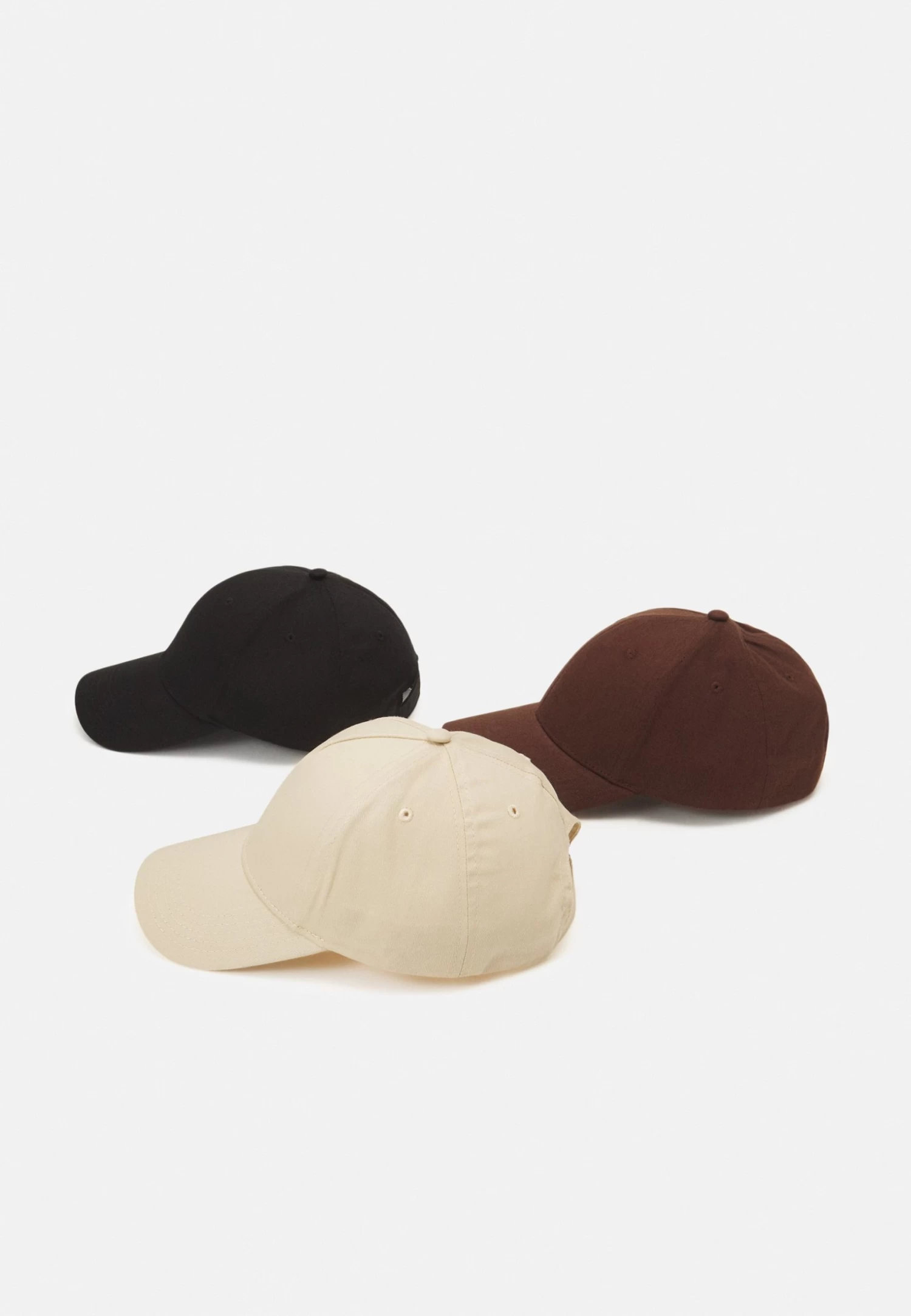 Unisex 3 Pack - Cap - Black/Dark Brown/Beige