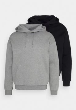 Pier One 2 Pack - Hoodie - Black/Mottled Grey
