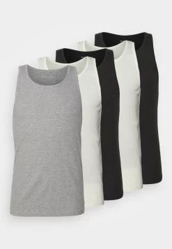 Pier One 5 Pack - Undershirt - 802 - Black_102 - Grey_001 - White