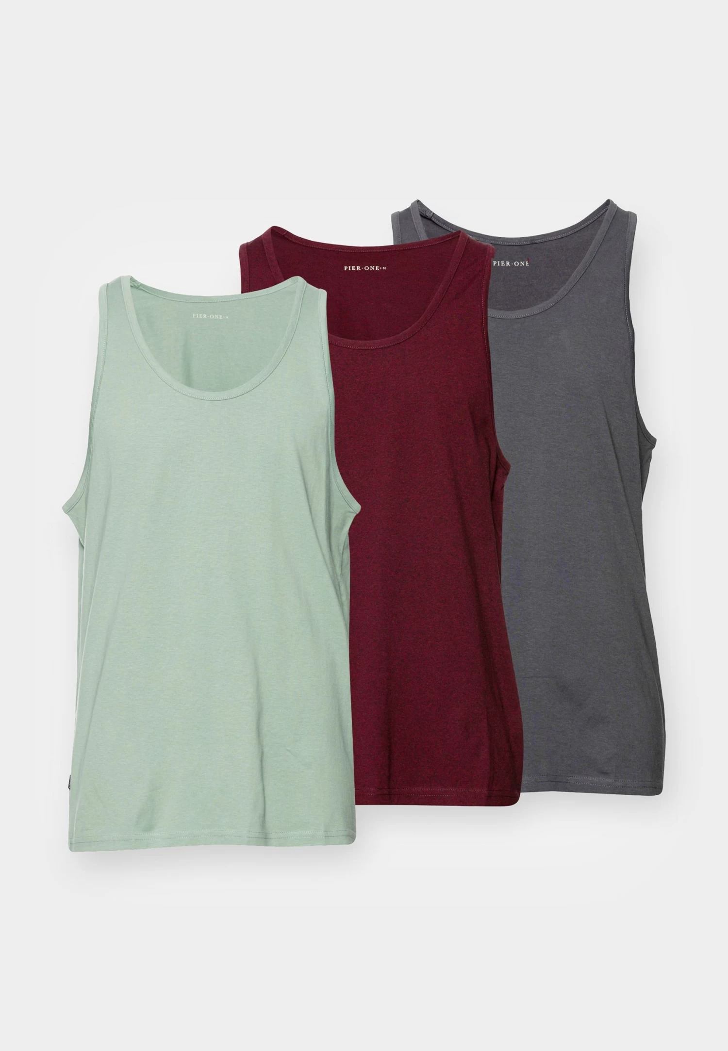 3 Pack - Top - Dark Grey / Green / Bordeaux