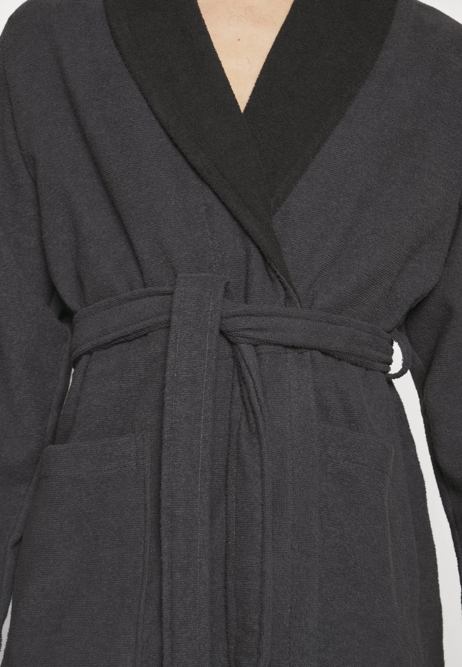 Shawl Towel Bathrobe - Dressing Gown - Dark Grey