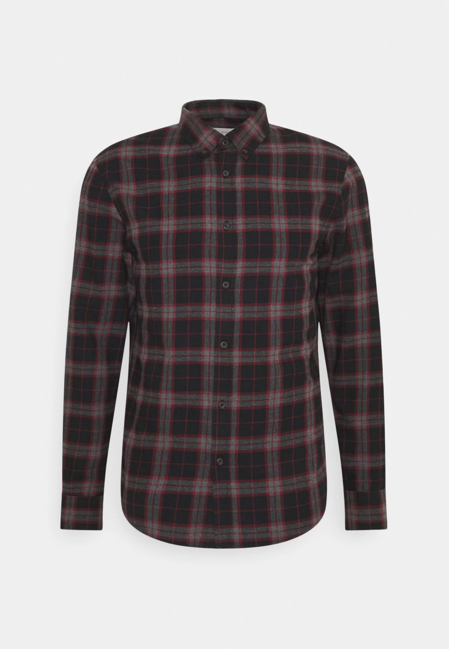 Shirt - Mottled Dark Grey / Bordeaux