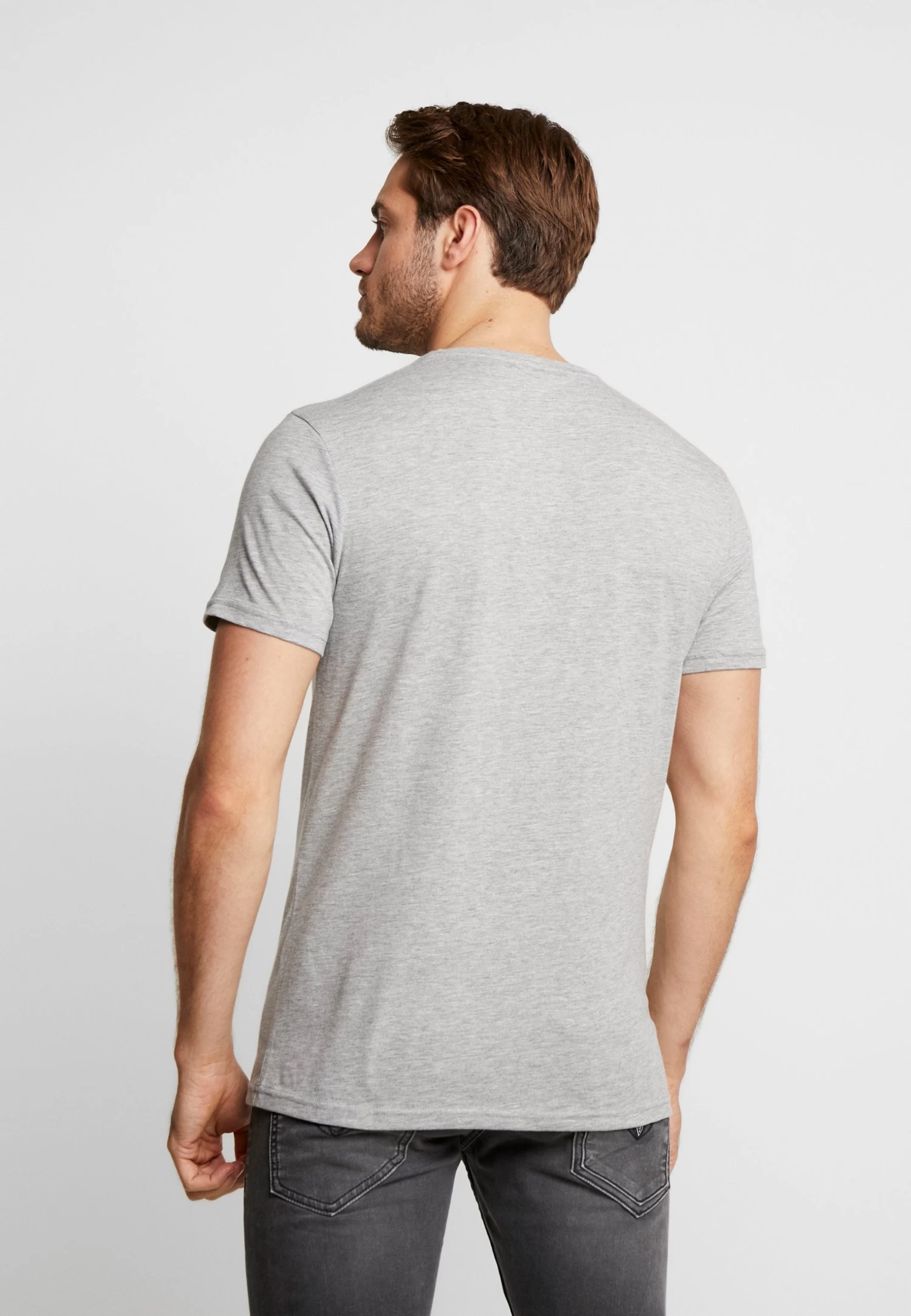 Print T-Shirt - Mottled Grey