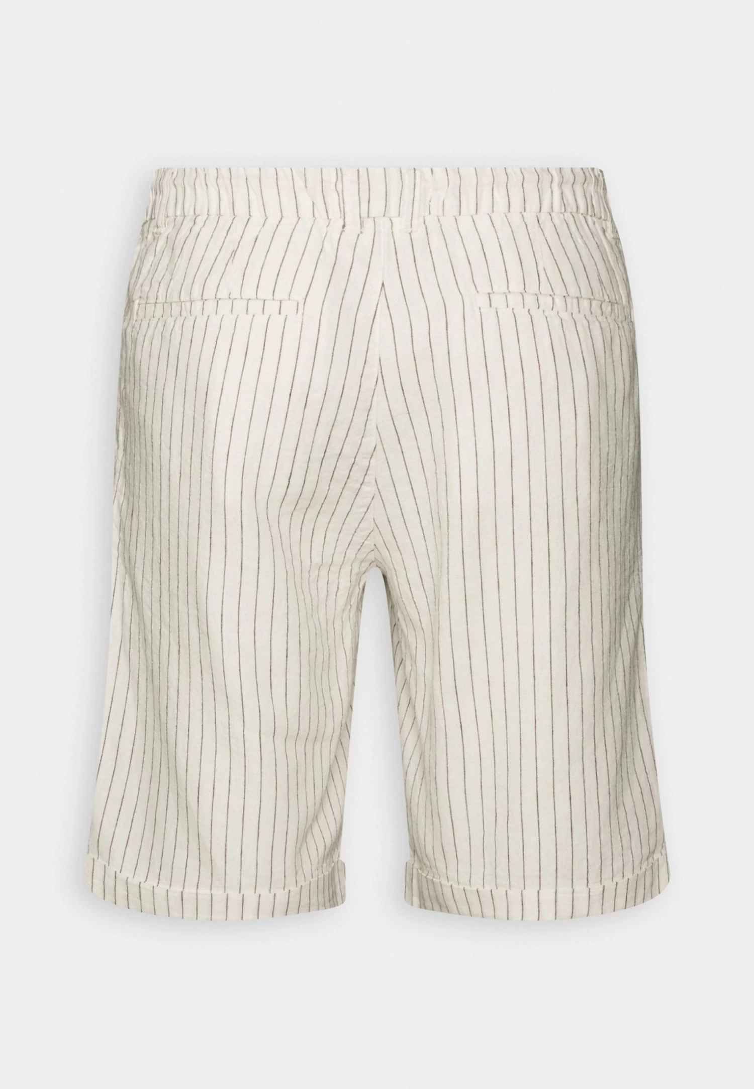 Linen Blend Drawcord Shorts- Shorts - Off-White