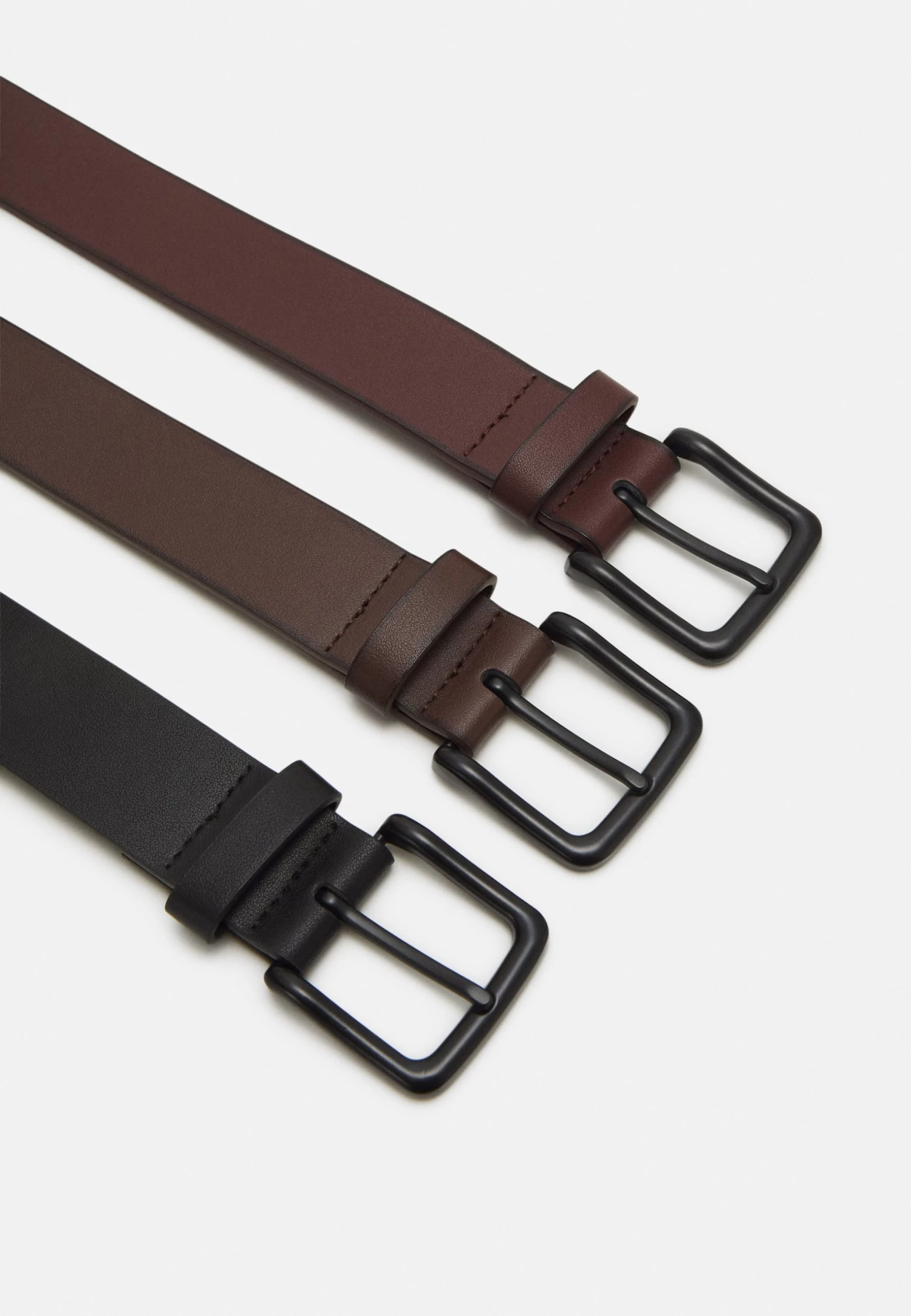 3 Pack Unisex - Belt - Black/Brown/Dark Brown