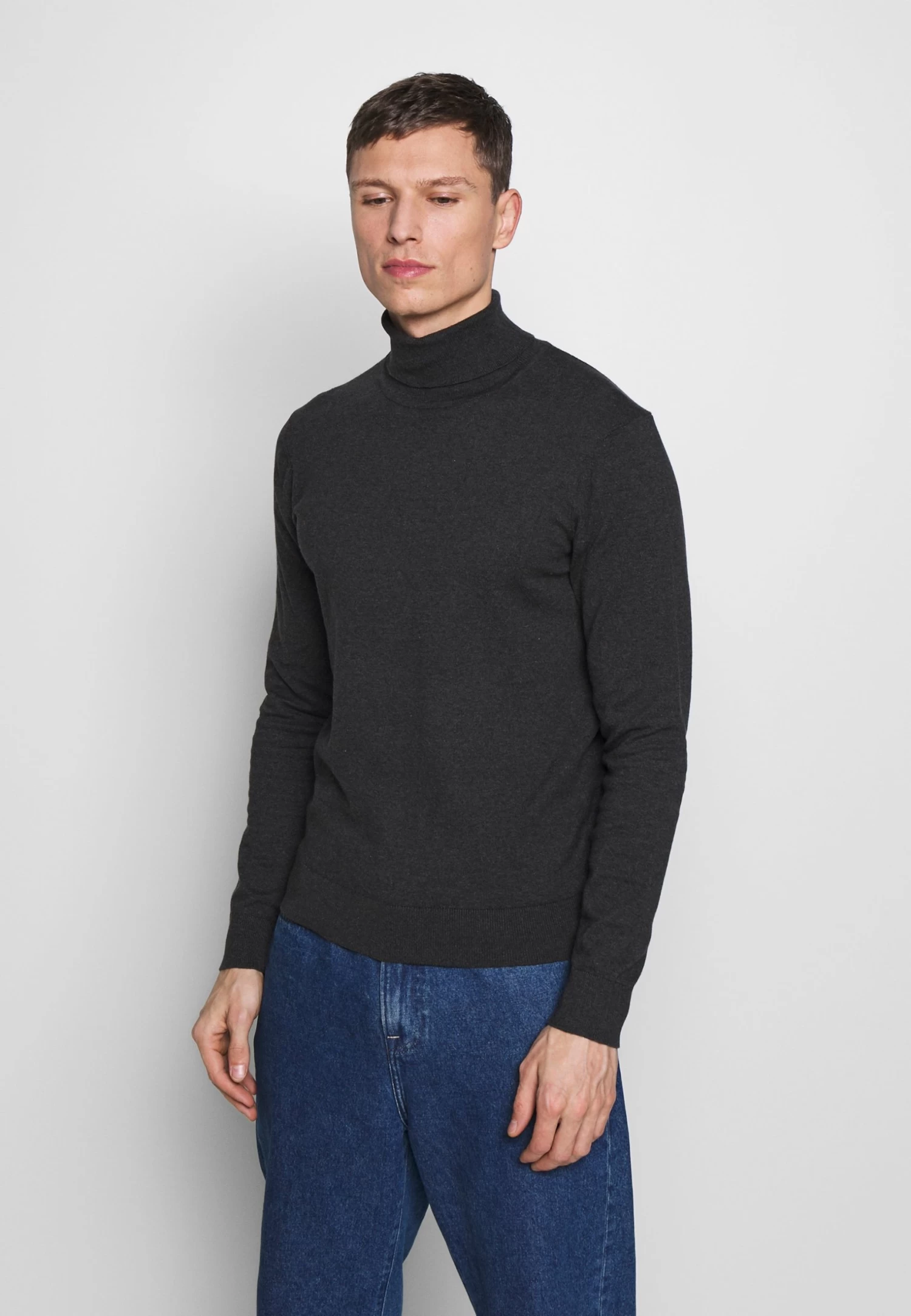 2 Pack - Basic Turtleneck - Jumper - Black/Mottled Dark Grey
