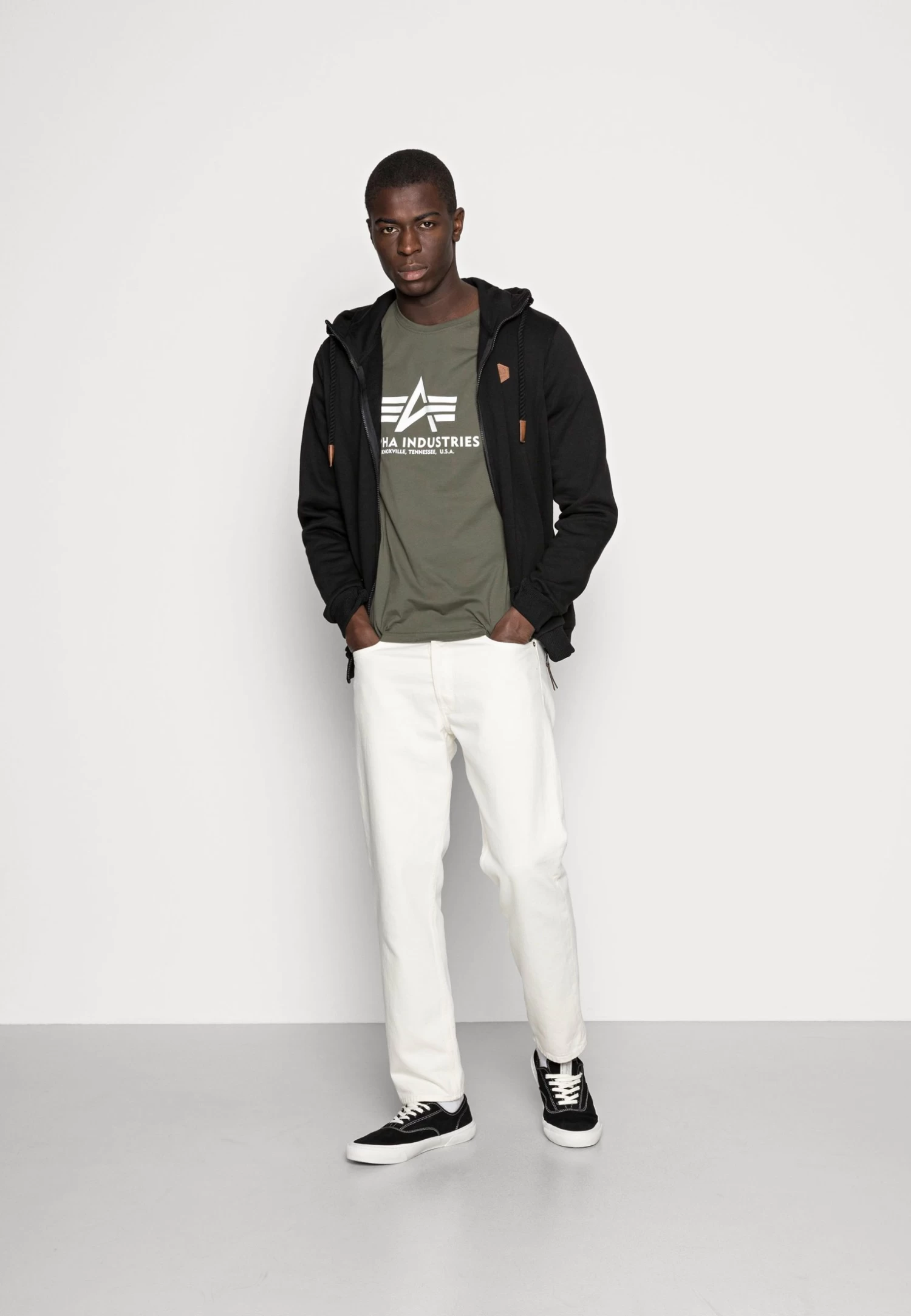 Zip-Up Sweatshirt - Black