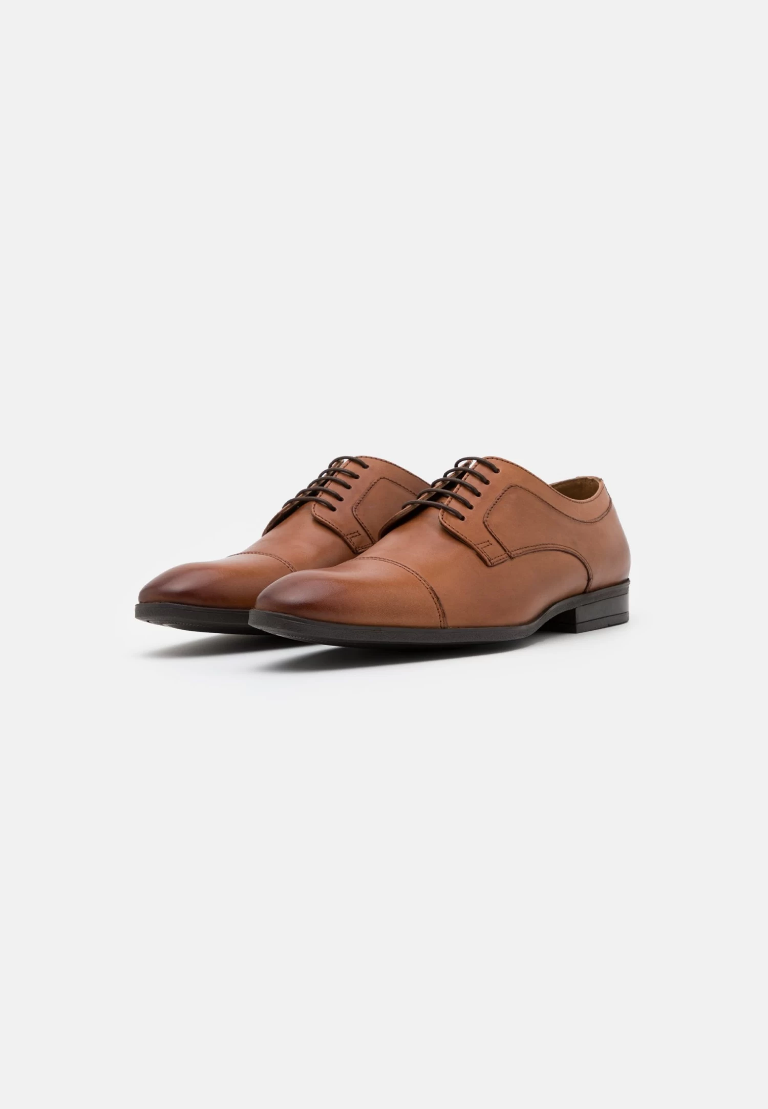 Leather - Smart Lace-Ups - Cognac