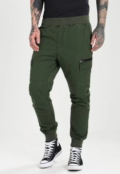Pier One Cargo Trousers - Dark Green