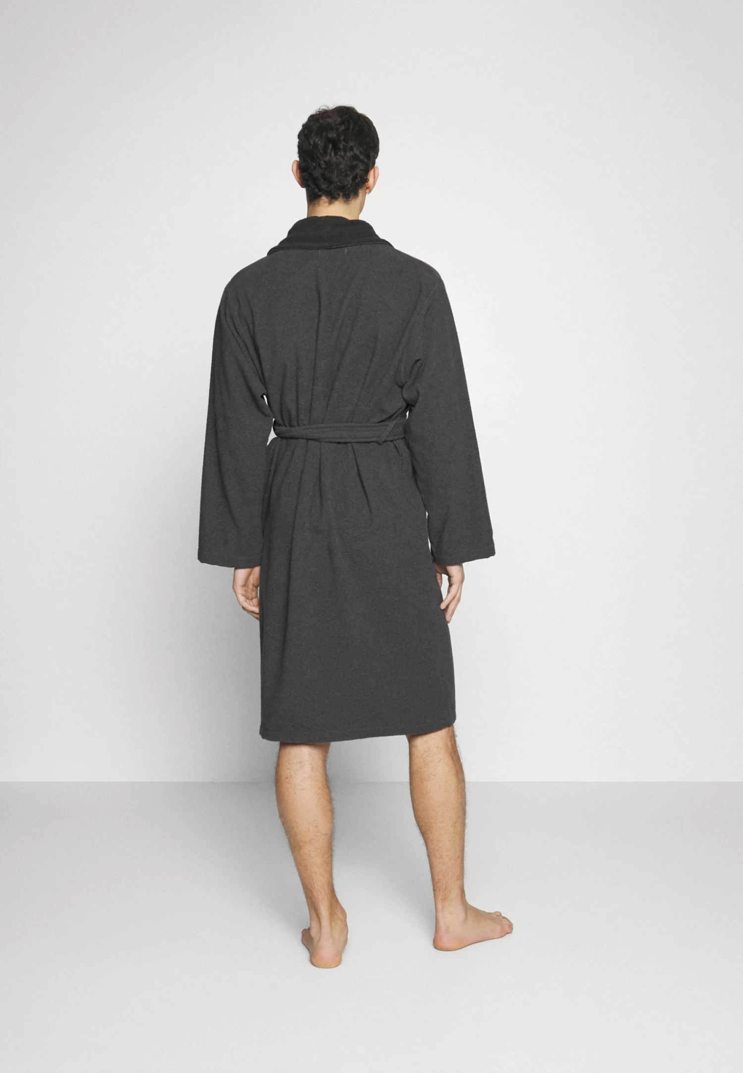 Shawl Towel Bathrobe - Dressing Gown - Dark Grey