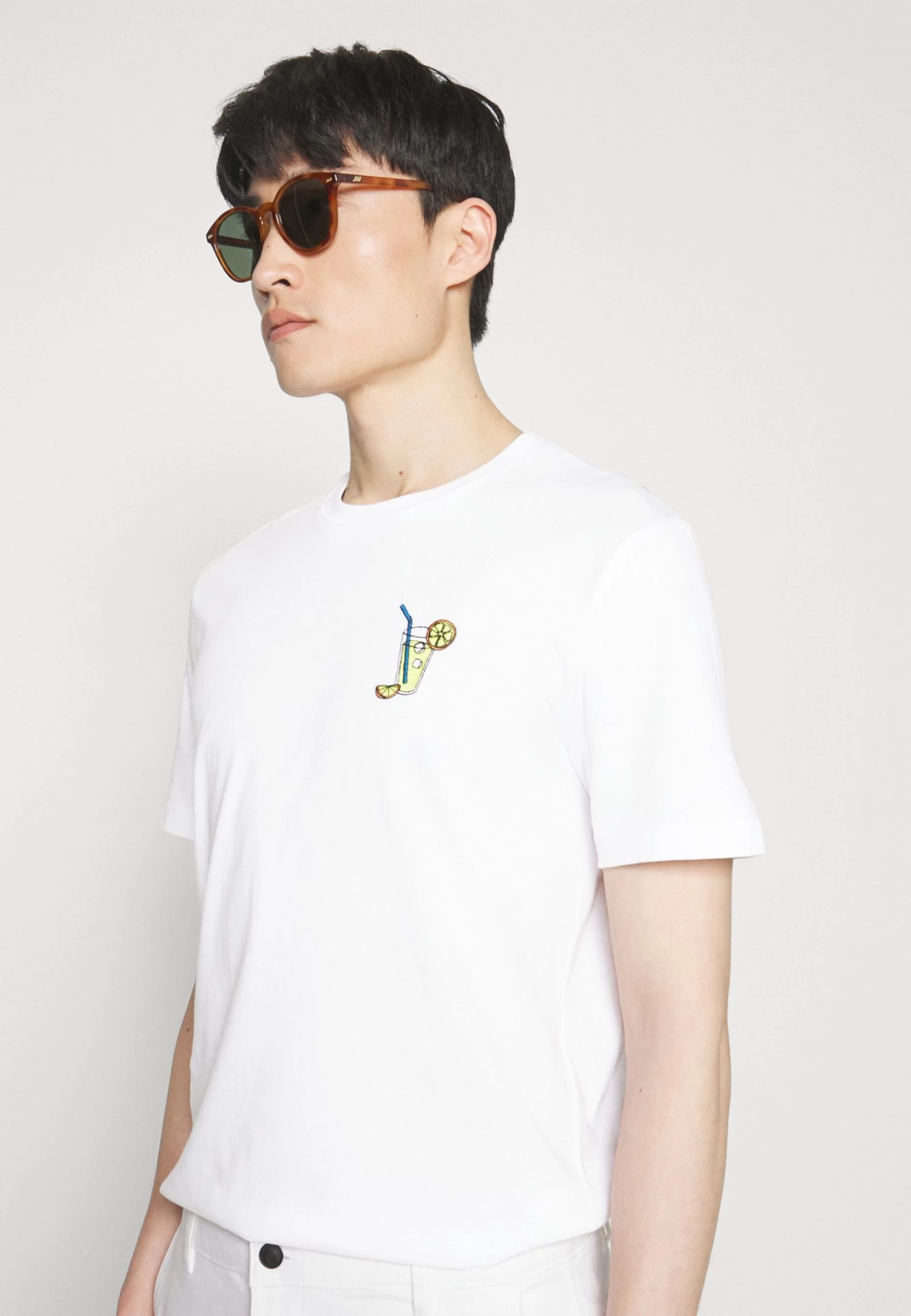 Cocktail Tee- Print T-Shirt - White