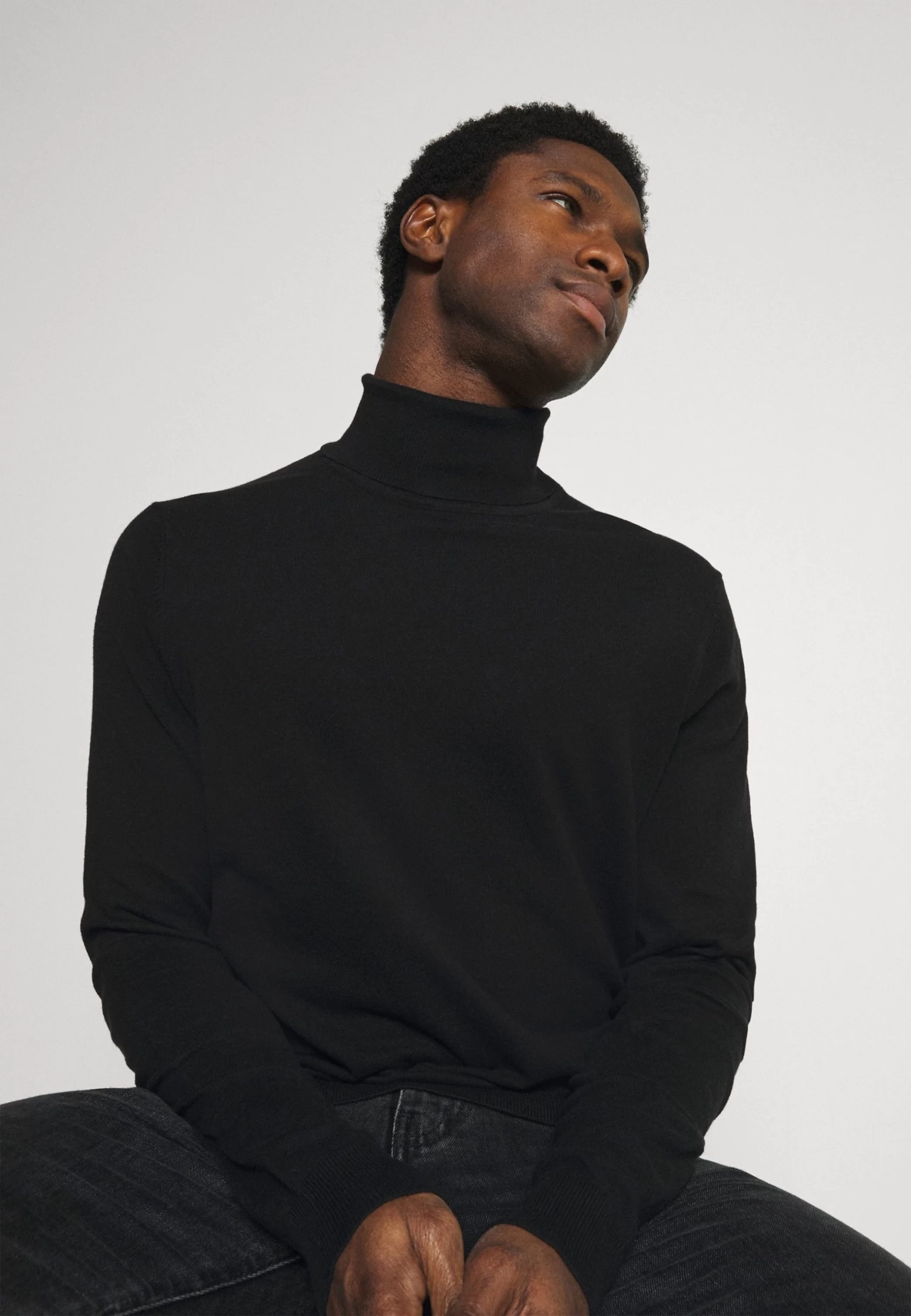 2 Pack - Basic Turtleneck - Jumper - Black/Mottled Light Grey