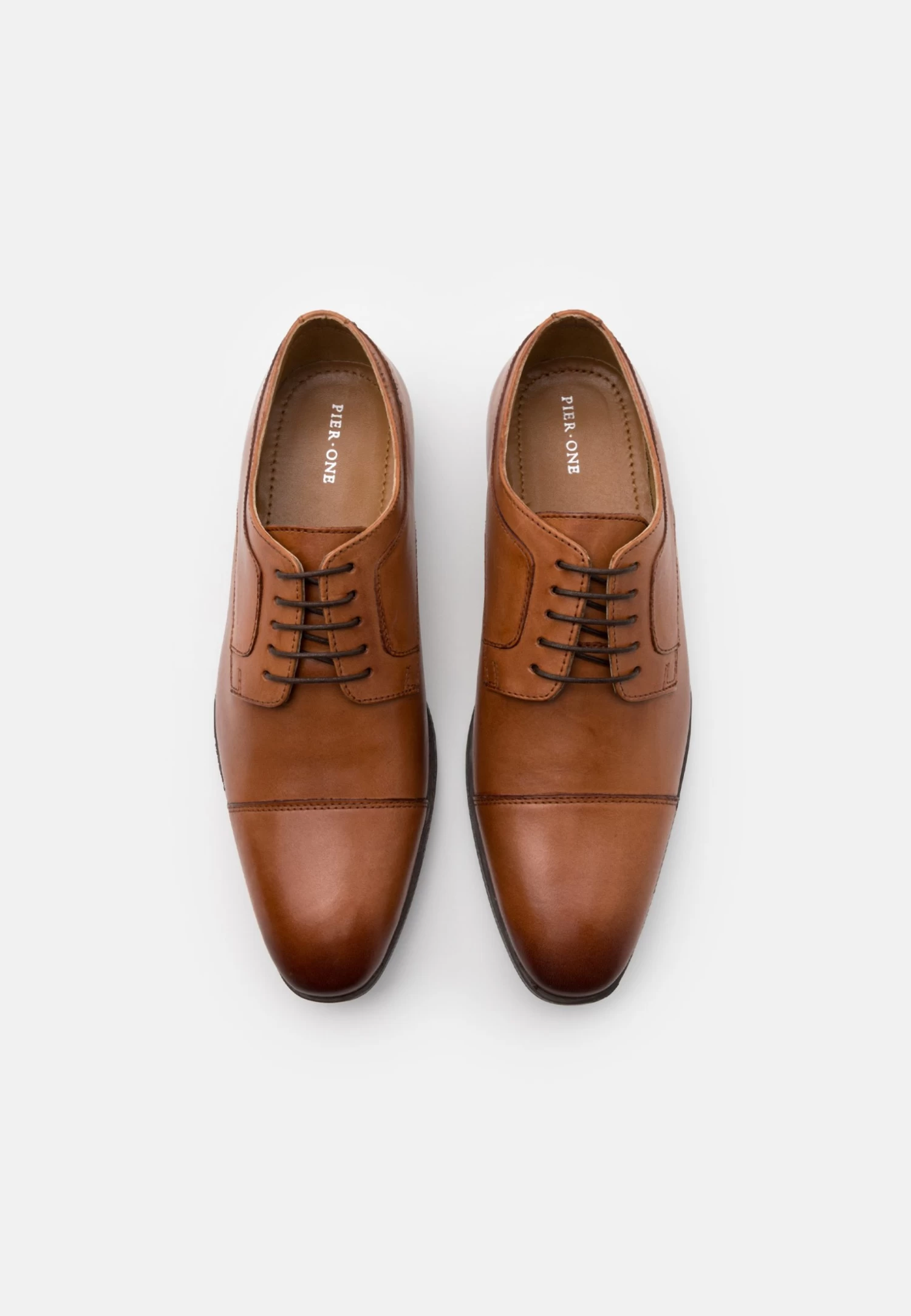 Leather - Smart Lace-Ups - Cognac