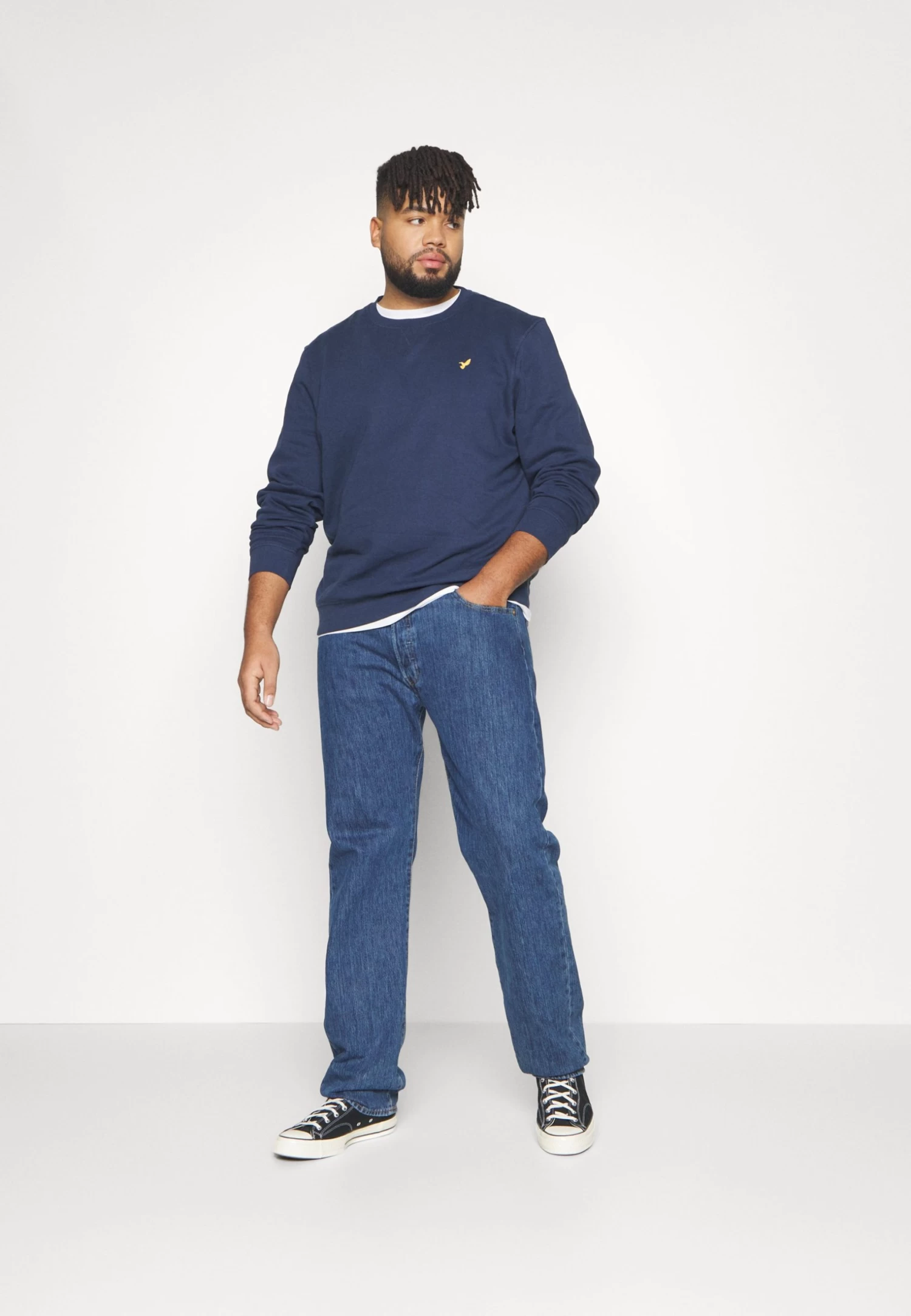 Plus Size 2 Pack - Sweatshirt - Dark Blue/Bordeaux