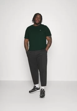 Pier One 5 Pack - Basic T-Shirt - Dark Green/Beige/Light Blue