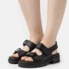 Pier One Leather- Sandals - Black