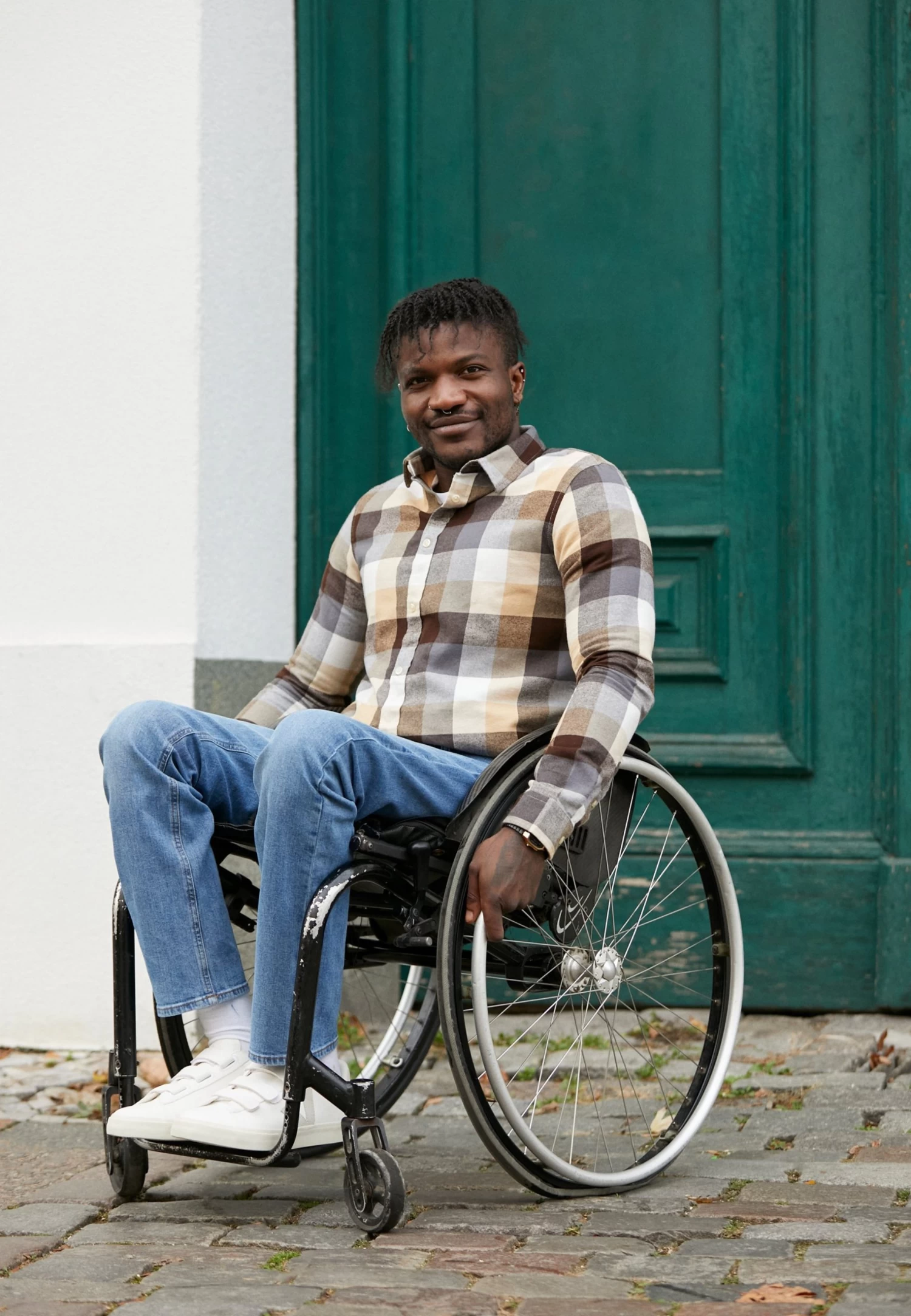 Straight Leg Jeans - Blue Denim