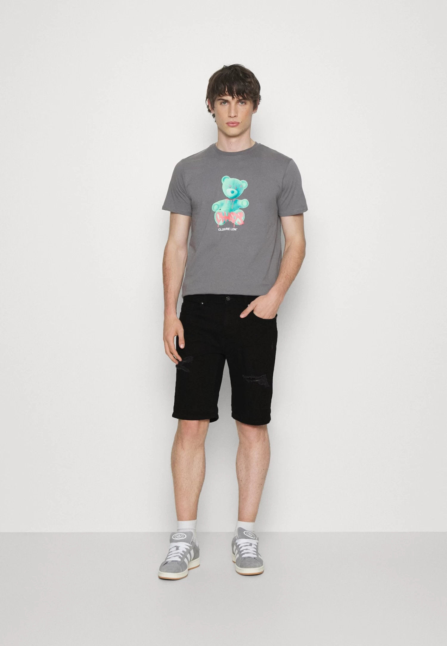 Unisex 2 Pack - Denim Shorts - Blue/Black Denim