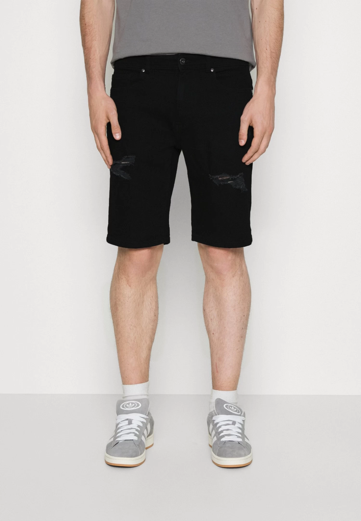 Unisex 2 Pack - Denim Shorts - Blue/Black Denim