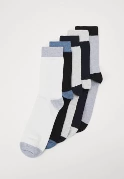 Pier One 5 Pack - Socks - Mottled Light Grey/Dark Blue/Black