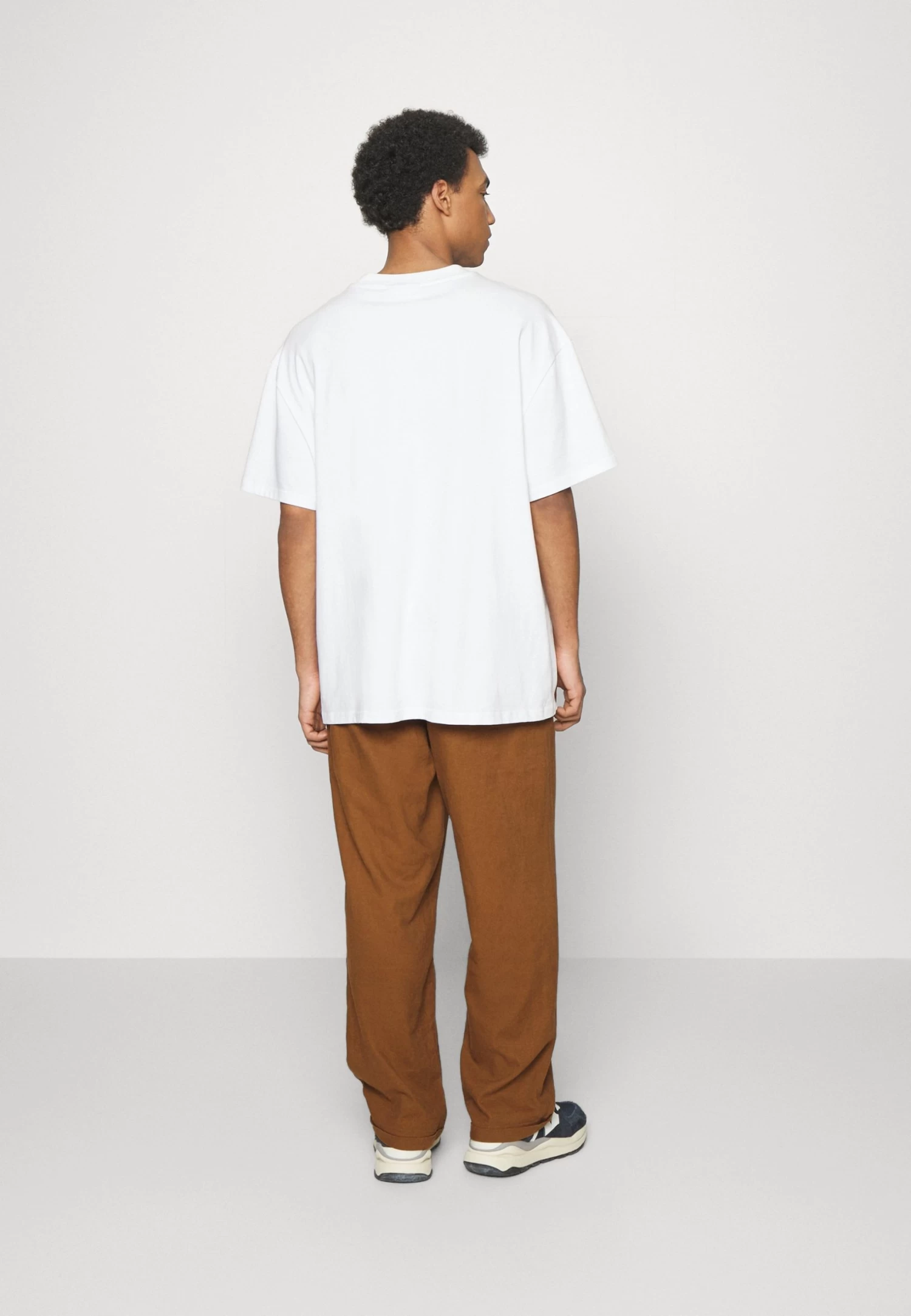 Drawcord Trousers Linen Blend - Trousers - Brown