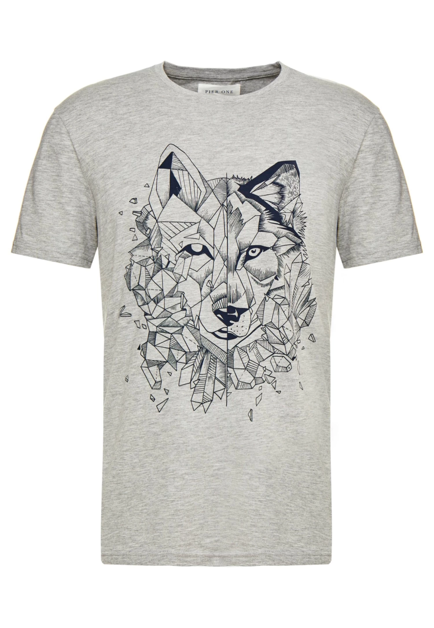 Print T-Shirt - Mottled Grey