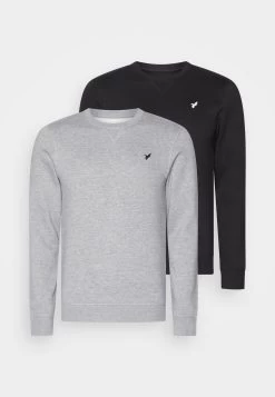 Pier One Sweatshirt - Black/Mottled Grey