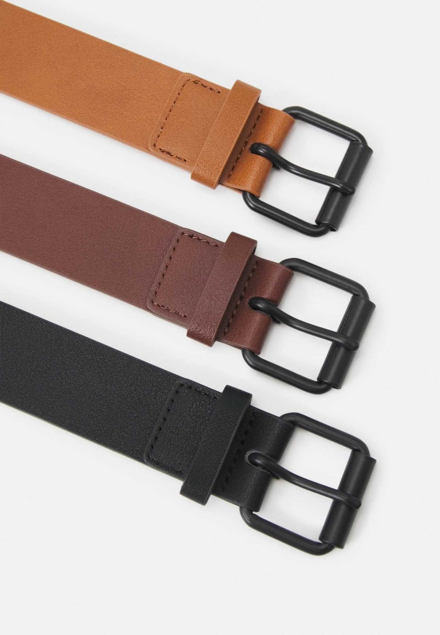 3 Pack Unisex - Belt - Black/Brown/Cognac