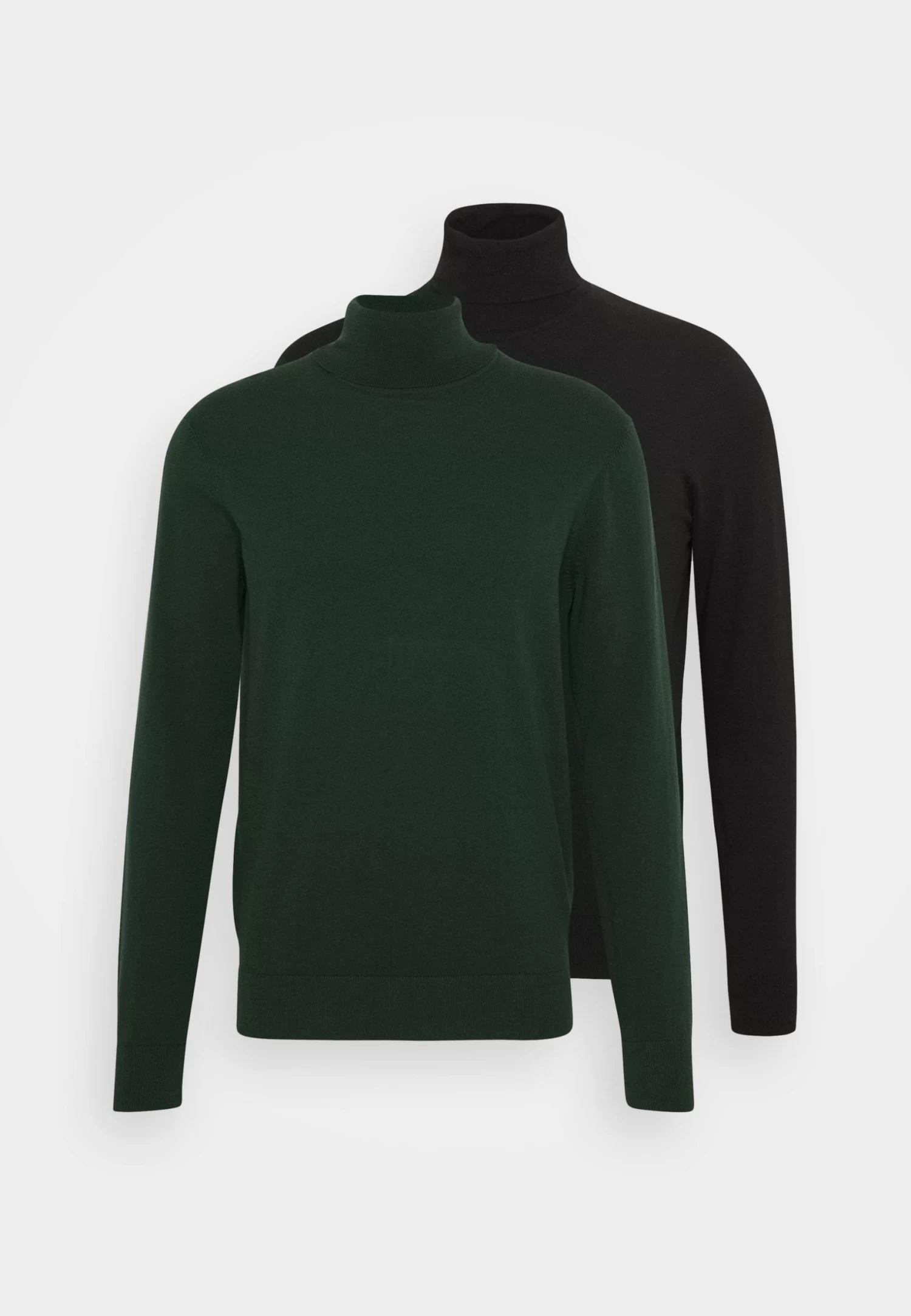 2 Pack - Basic Turtleneck - Jumper - Black/Dark Green
