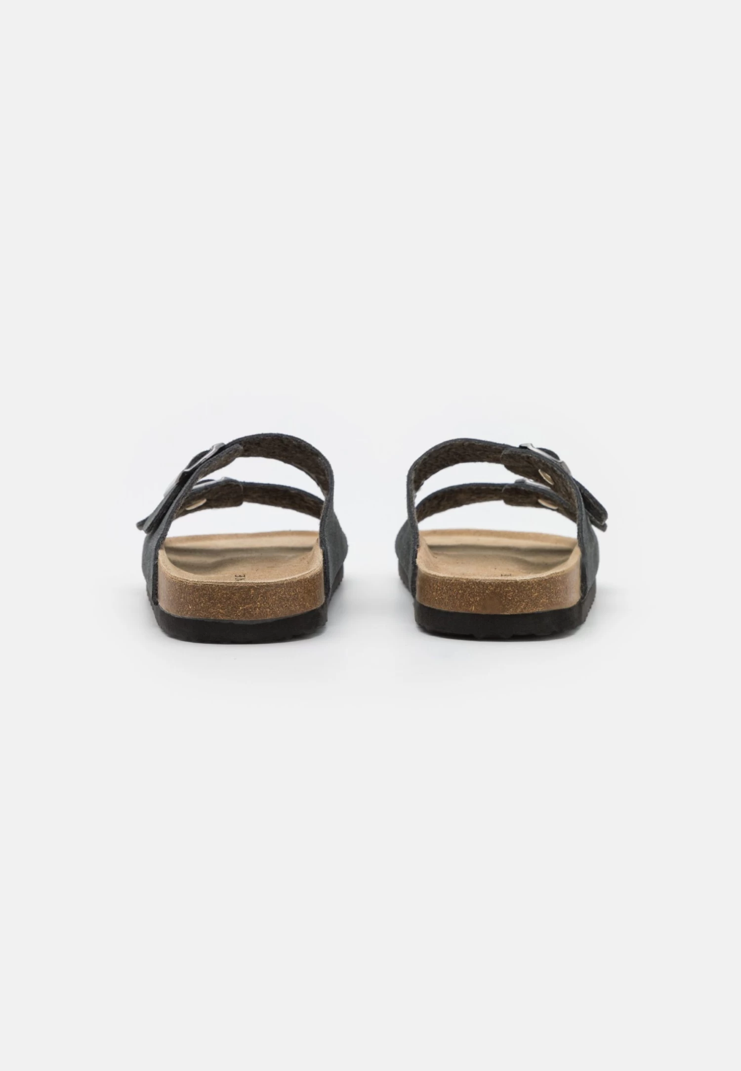 Leather Unisex - Slippers - Dark Grey