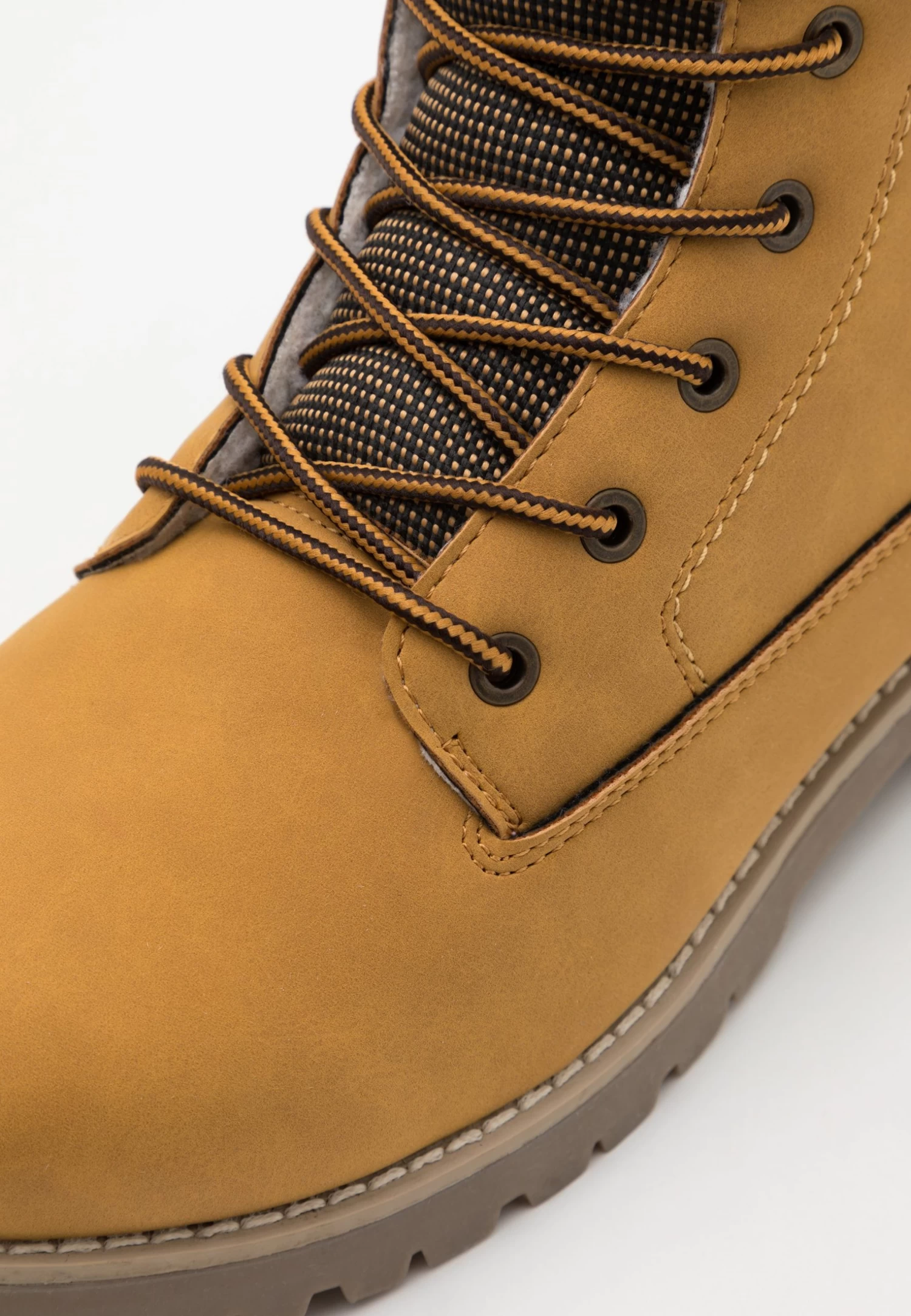 Lace-Up Ankle Boots - Camel