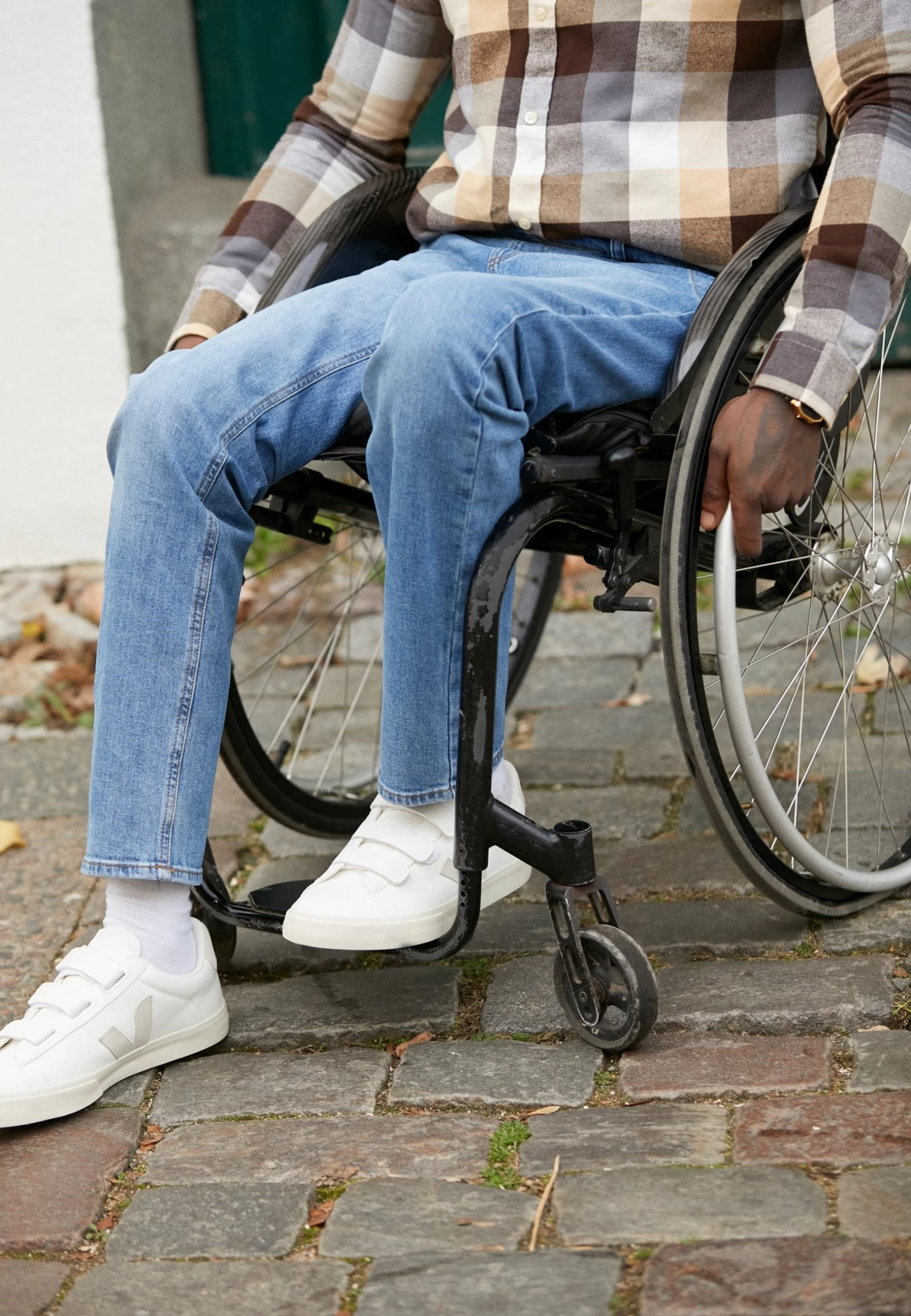 Straight Leg Jeans - Blue Denim