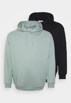 Pier One 2 Pack- Hoodie - Black/Green