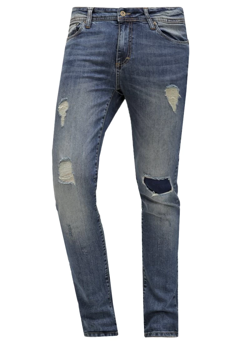 Slim Fit Jeans - Destroyed Denim