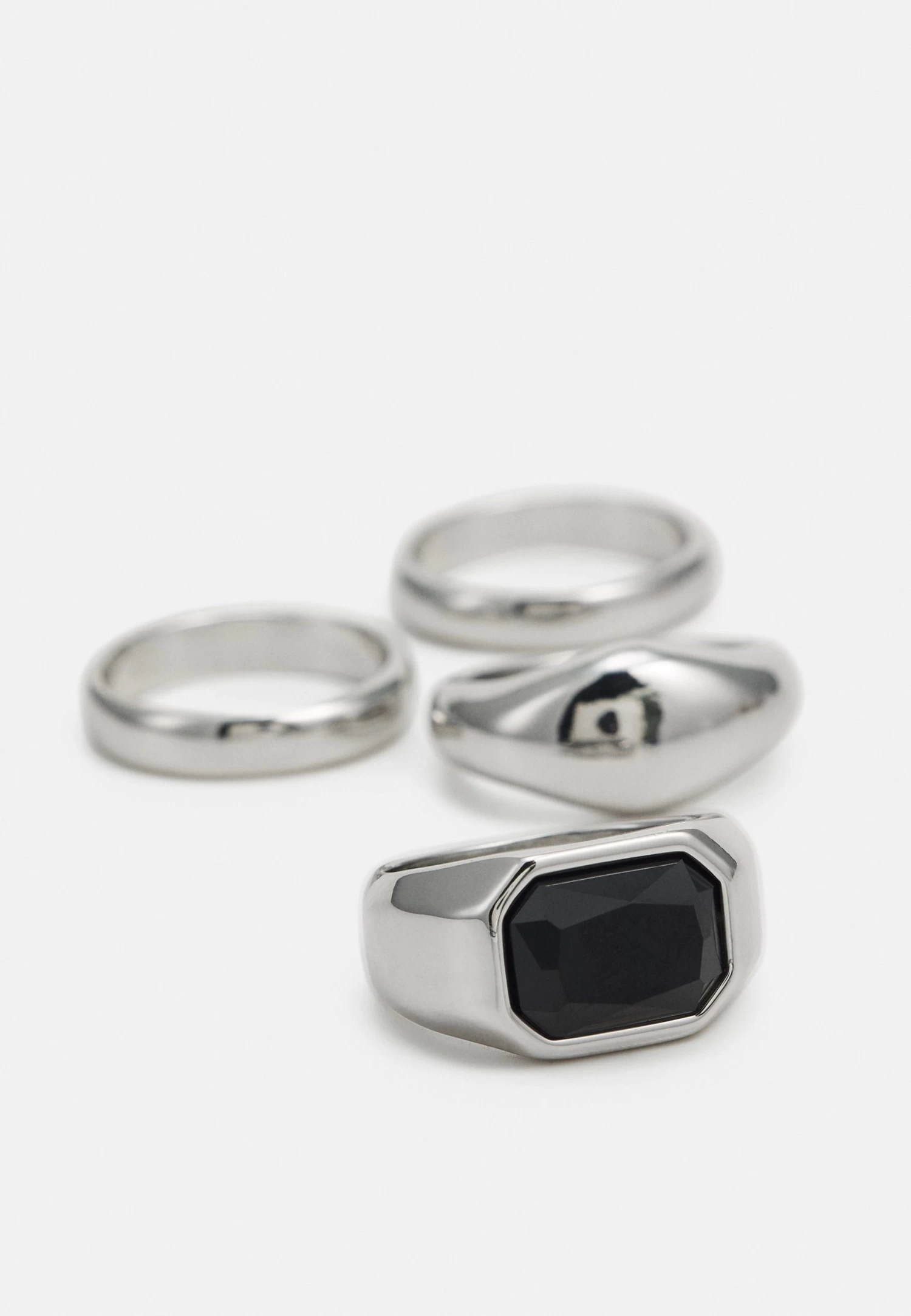 4 Pack - Ring - Silver-Coloured